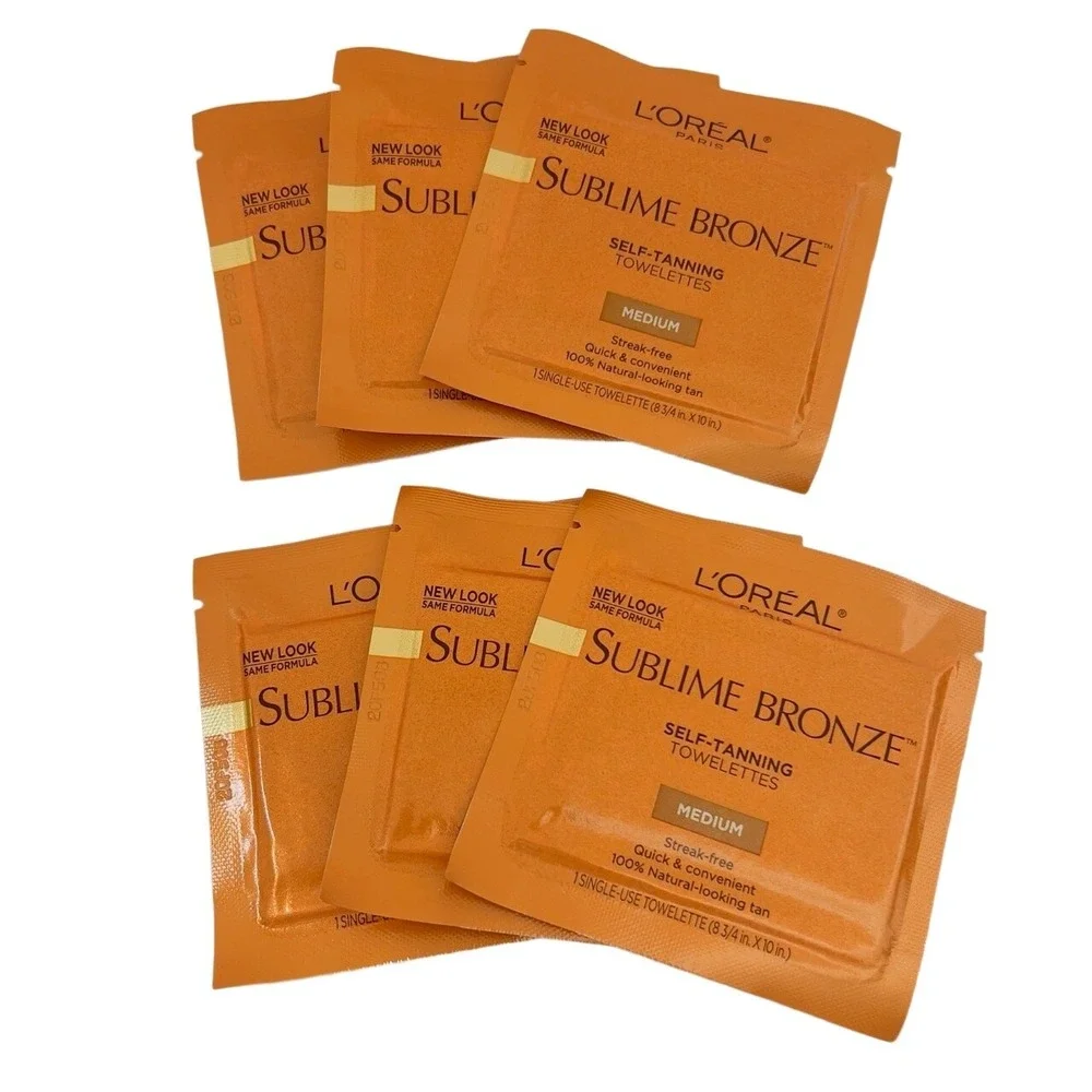 L'Oreal Paris Sublime Bronze‎ Self-tanning Towelettes Medium Streakfree NEW